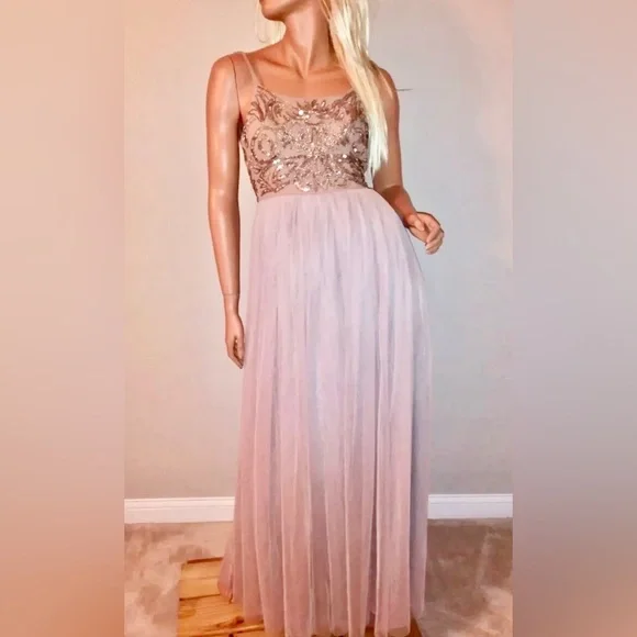 Dresses | New Asos Maya Wedding Dress Embelished Tulle Maxi Cami Strap Us 6  | Poshmark